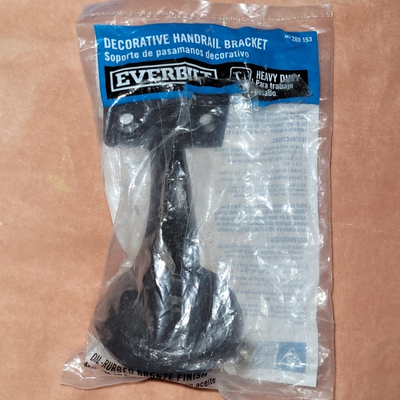 Everbuilt Heavy Duty Handrail Bracket in Oil-rubbed Bronze Set of 2 - Picture 2 of 4